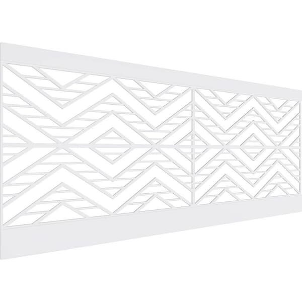 Ekena Millwork 40 in. H x 94-1/2 in. W 26.24 sq. ft. Gilcrest PVC Wainscot Paneling Kit