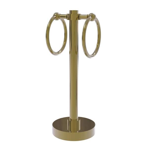 Allied Brass Unlacquered Brass Freestanding Towel Rack Allied Brass Unlacquered Brass Freestanding Towel Rack