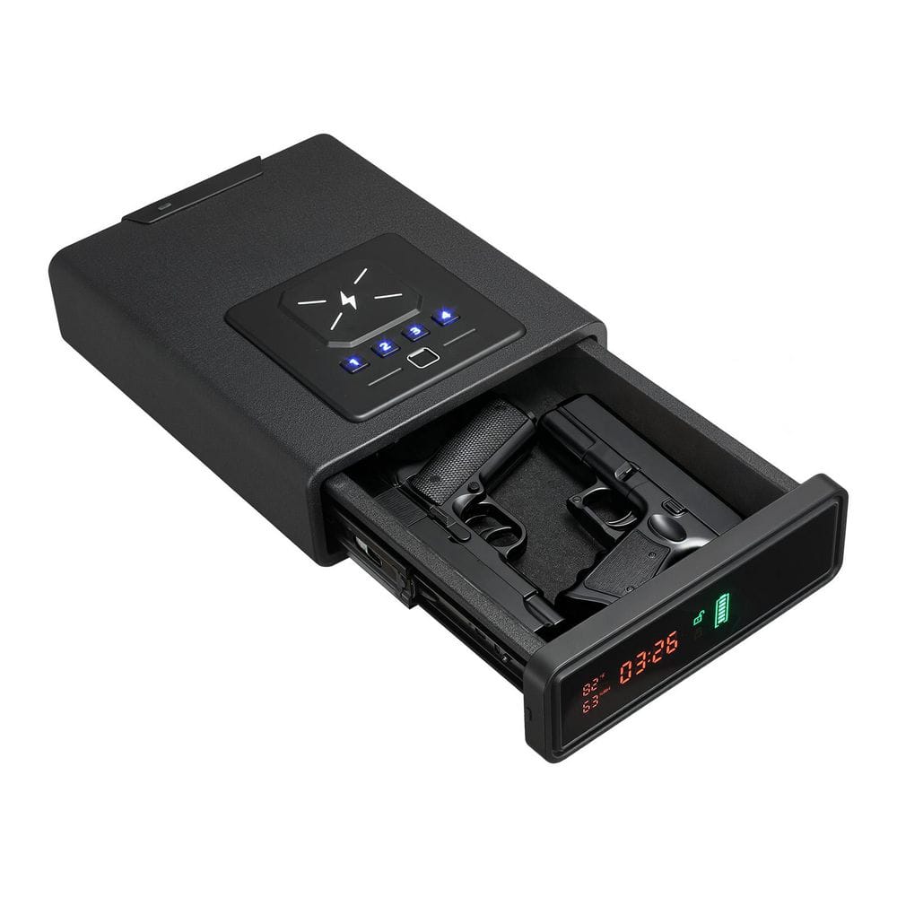 Gun Safe Drawer, Biometric/Keypad/Key Access, Fits 2 Pistols & Magazines, Wireless Charging, for Desk or Bedside price history on PriceWatchPro