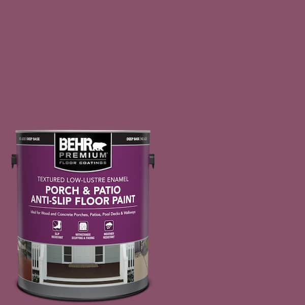BEHR PREMIUM 1 gal. #M120-7 Raspberry Crush Textured Low-Lustre Enamel Interior/Exterior Porch and Patio Anti-Slip Floor Paint