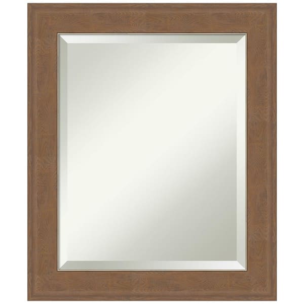 Amanti Art Alta Medium Brown 20.5 in. H x 24.5 in. W Framed Wall Mirror