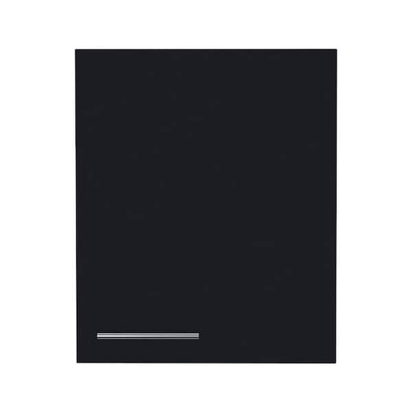19.7 in. W x 23.6 in. H Rectangular Black MDF Surface Mount Medicine Cabinet without Mirror