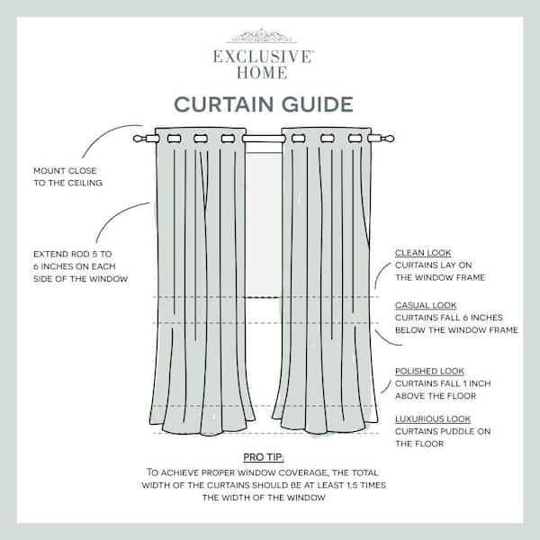 Exclusive Home Curtains Taupe Fl, 54 Inch Wide Curtains