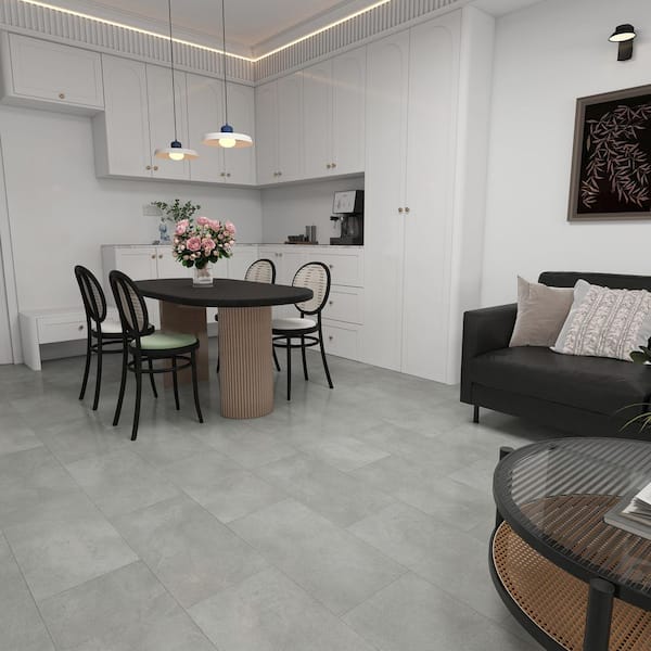 Padova Grey 12 MIL x 12 in. W Waterproof Click Lock Vinyl Tile Flooring (19.62 sq. sf/case)