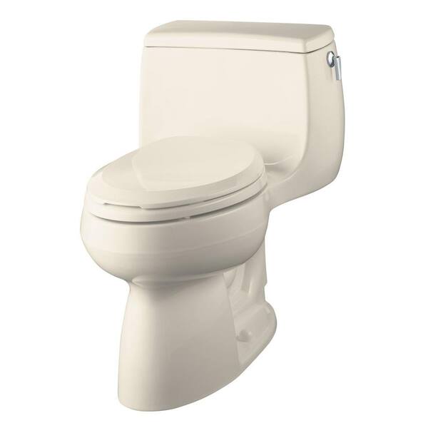 KOHLER Gabrielle Comfort Height 1-Piece 1.4 GPF Elongated Toilet in Almond-DISCONTINUED