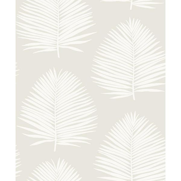 NextWall Alabaster Island Palm Vinyl Peel and Stick Wallpaper Roll (31.35 sq. ft.)