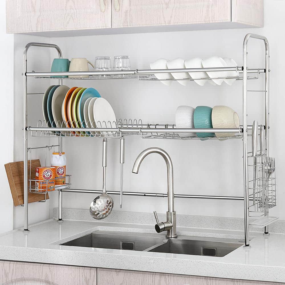 Reviews for NEX Silver 2-Tier Adjustable Stainless Steel Dish Racks