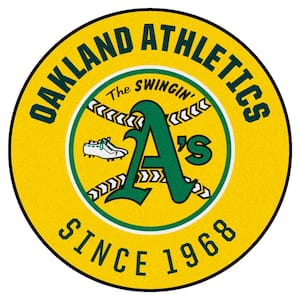 Oakland Athletics Yellow 2 ft. x 2 ft. Round Area Rug