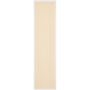 Natural Fiber Cream 2 ft. x 6 ft. Border Runner Rug