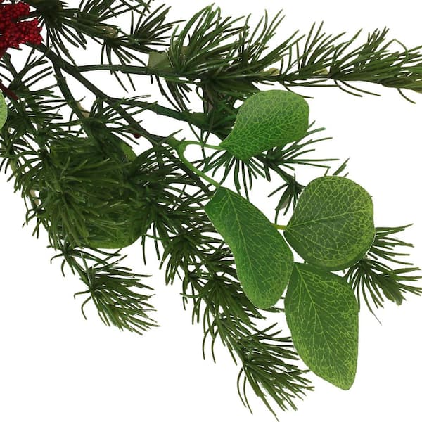 Set of 6 Eucalyptus with Pine Artificial Christmas Picks 18
