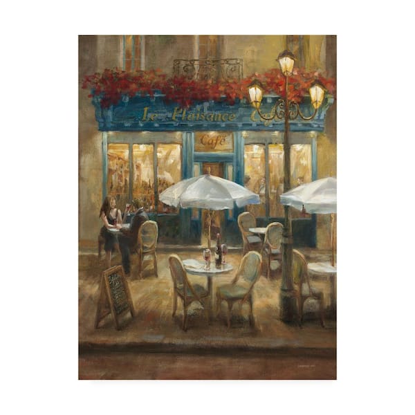 19 in. x 14 in. Paris Cafe I by Danhui Nai Hidden Frame Culture Wall Art