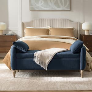 Reg 59 in. Indigo Bench with Solid Wood Legs
