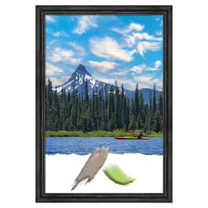 Rustic Pine Black Narrow Wood Picture Frame Opening Size 24x36 in.