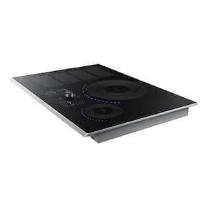 30 in. Induction Cooktop with Stainless Steel Trim with 5 Burner Elements and Flex Zone Element