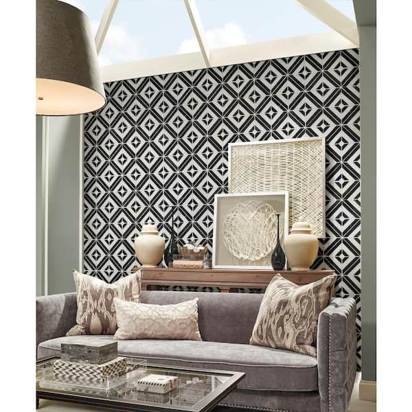 Rhombix Nero 12 in. x 12 in. x 0.38 in. Polished Marble Mesh-Mounted Mosaic Floor and Wall Tile (10 sq. ft./Case)