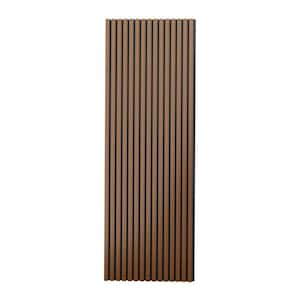 94.5 in. x 23.75 in. x 0.875 in. Walnut Relief Square Edge MDF Decorative Acoustic Wall Panel (1-Pieces/15.59 sq. ft.)