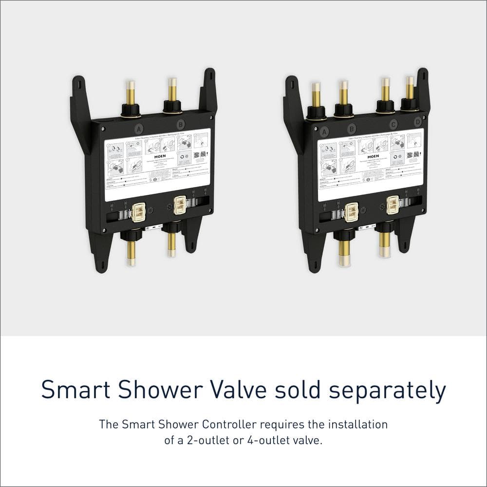 Matte Black Wall-Mounted Digital Shower Controller with LCD Screen