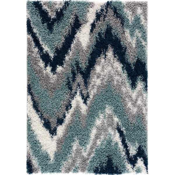 L'Baiet Valentina Multicolor 2 ft. x 3 ft. Shag Scatter Area Rug