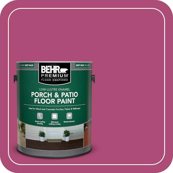 1 gal. #100B-7 Hot Pink Low-Lustre Enamel Interior/Exterior Porch and Patio Floor Paint