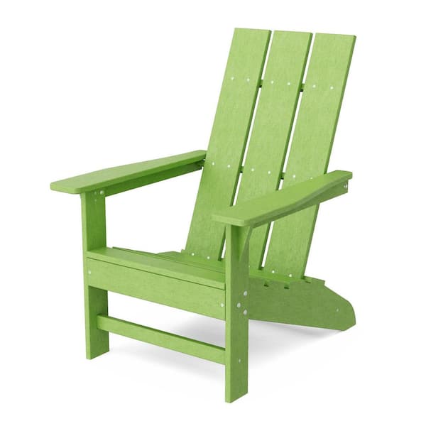 Wildridge Freedom Lime Green HDPE Plastic Modern Outdoor Adirondack Chair