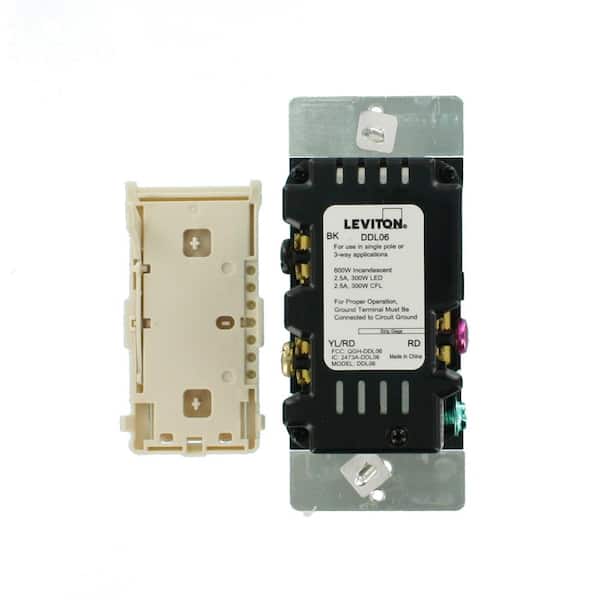 Interrupteur et minuterie numérique Leviton DDL06-734 avec technologie  Bluetooth, commande manuelle, blanc