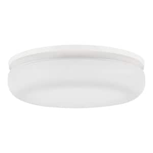 15 in. White Adjustable CCT and Brightness LED Flush Mount with Night Light