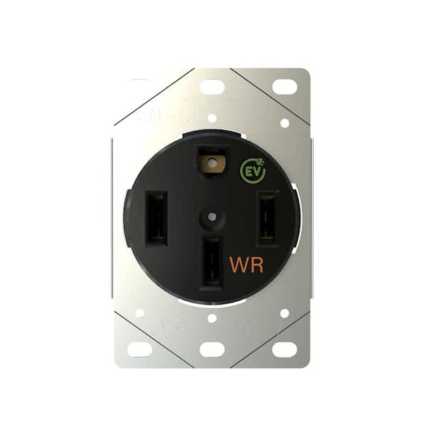 Pass and Seymour 50-Amp 4-Wire NEMA 14-50R Weather-Resistant Power Outlet for RVs and EV Chargers