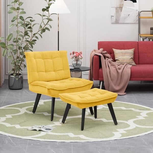 soft yellow chair