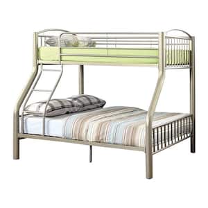 Lovia Twin/Full Bunk Bed in Twin/Full Bunk Bed in Metallic Gold Finish