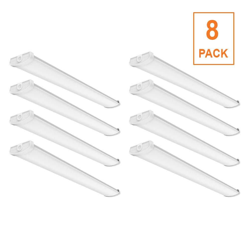 ETI LIGHTING 8-Pack 3.8 ft. x 10 in. White Commercial LED Wrap