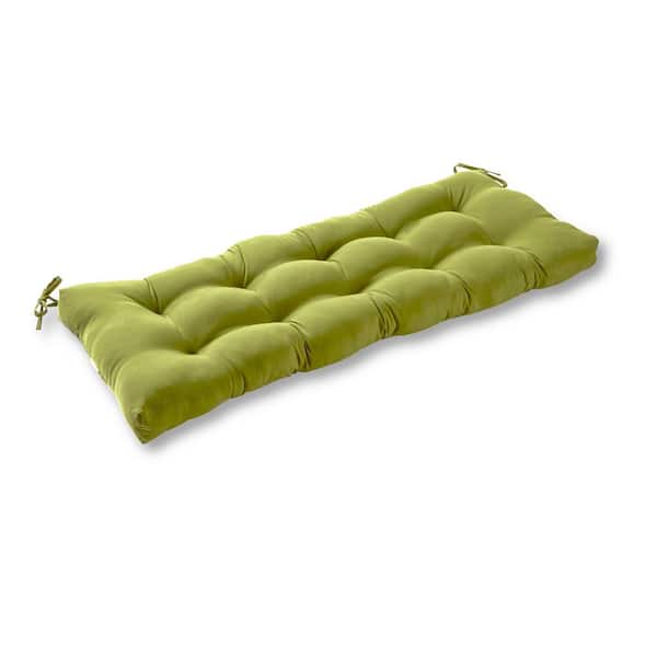 Greendale Home Fashions Solid Summerside Green Rectangle Outdoor Bench/Swing Cushion