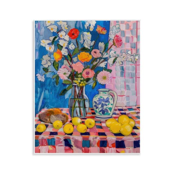 Stupell Industries Florals and Lemons Whimsy by LSR Design Studio Unframed Food Graphic Art Print 14 in. x 11 in.