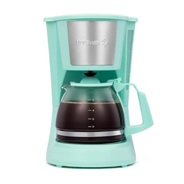 HOLSTEIN HOUSEWARES Everyday 5-Cup Mint Coffee Maker