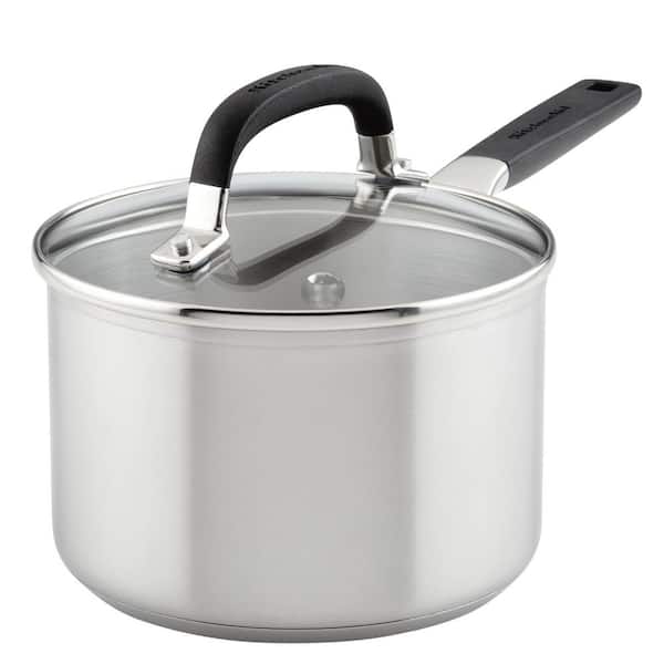 iBELL 2 Litre Stainless Steel Sauce Pan (19 cm) Induction and Gas Stove  Compatible,Silver