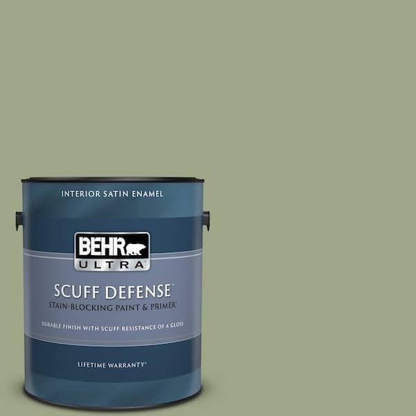 BEHR ULTRA 1 gal. #PPU11-07 Clary Sage Extra Durable Satin Enamel Interior Paint & Primer