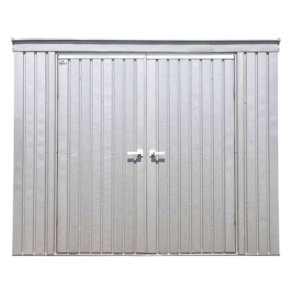 Arrow Elite 8 ft. W x 4 ft. D Galvalume Metal Premium Vented Corrosion Resistant Steel Storage Shed 28 sq. ft.