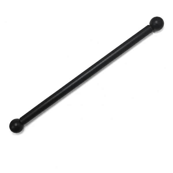 16 in Steel Lamp Post Cross Arm Ladder Rest with Removable Screw Knobs, Black Replacement for Pole Light