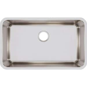 Lustertone Undermount Stainless Steel 31 in. Single Bowl Kitchen Sink with 11.5 in. Bowl