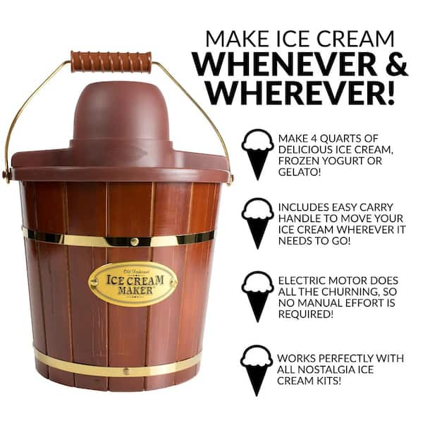 Nostalgia ice cream store maker 4 quart