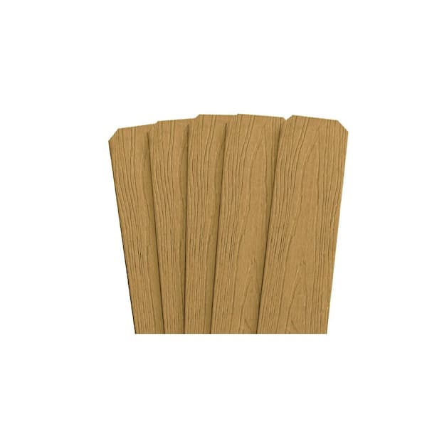 0.40 in. x 5.51 in. x 70.20 in. Red Cedar Capped Composite Dog Ear Fence Picket (5-Pack)