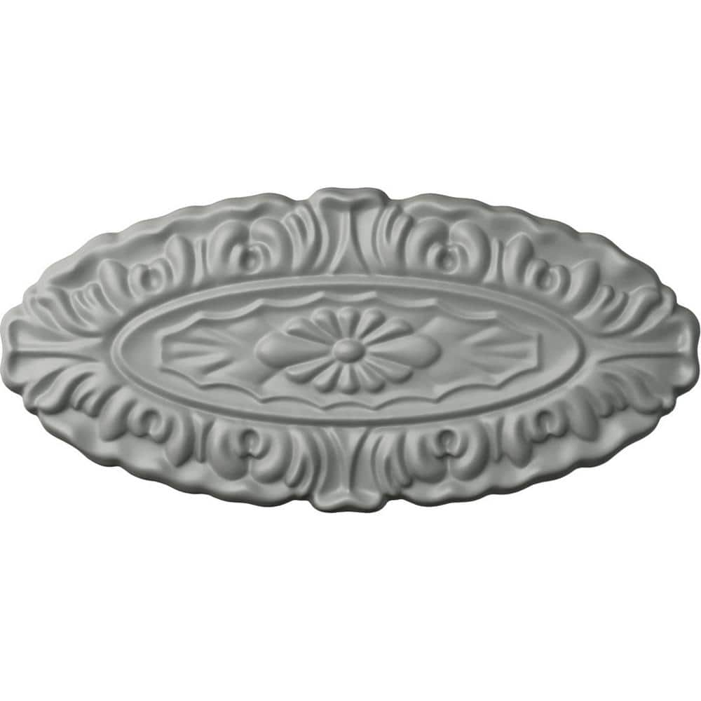Marcella White Urethane Crown Rosette 7.25 x 3.37 Inches