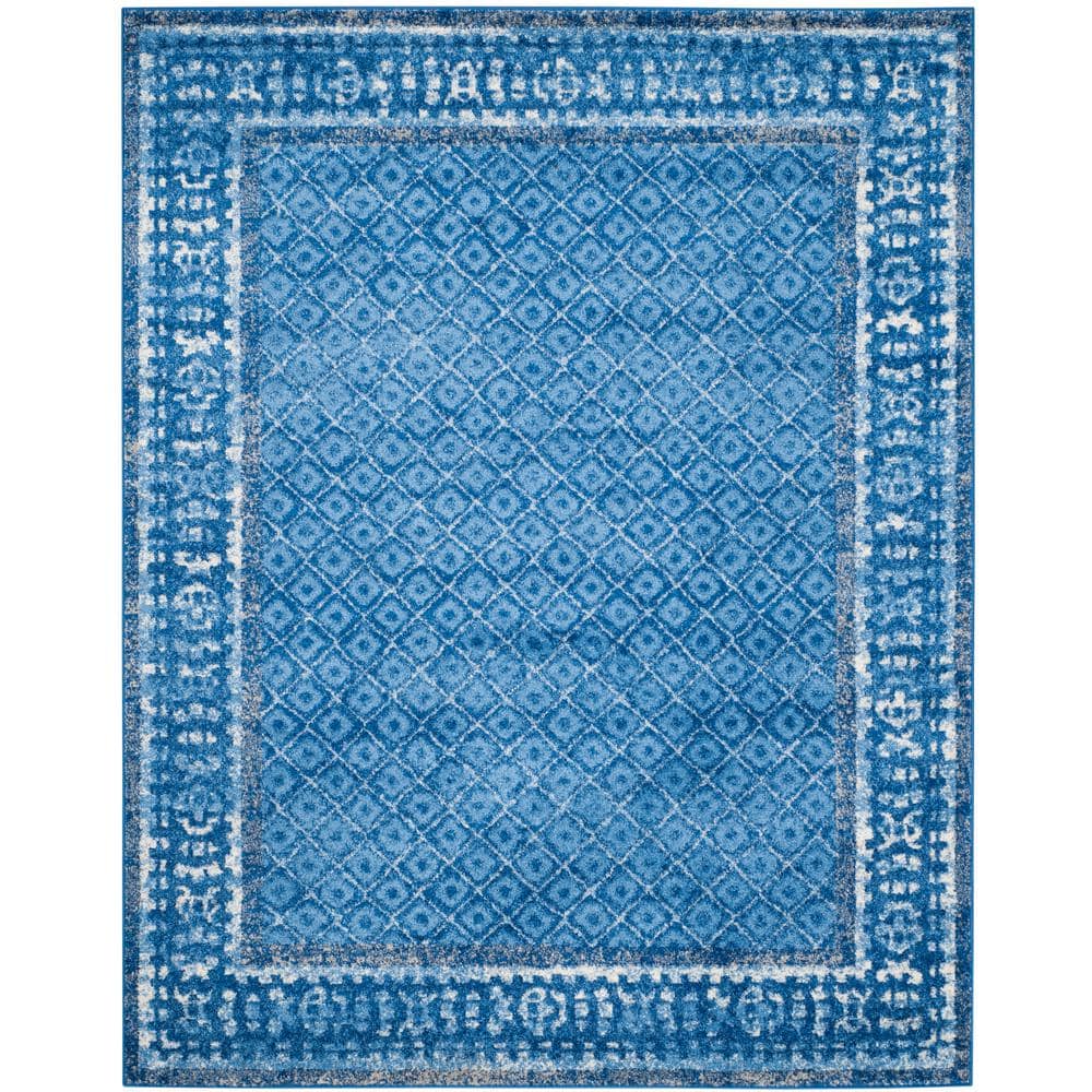 Adirondack Light Blue/Dark Blue 9 ft. x 12 ft. Border Area Rug price history on PriceWatchPro
