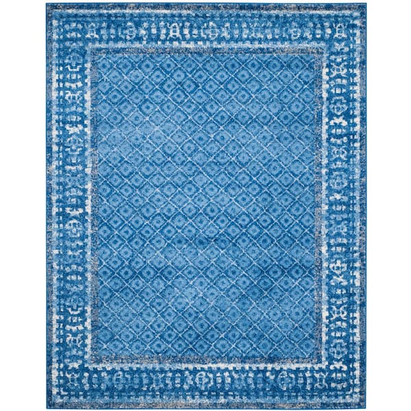 SAFAVIEH Adirondack Light Blue/Dark Blue 9 ft. x 12 ft. Border Area Rug