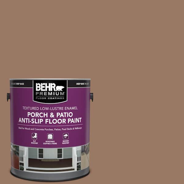 BEHR PREMIUM 1 gal. #250F-5 Fudge Bar Textured Low-Lustre Enamel Interior/Exterior Porch and Patio Anti-Slip Floor Paint