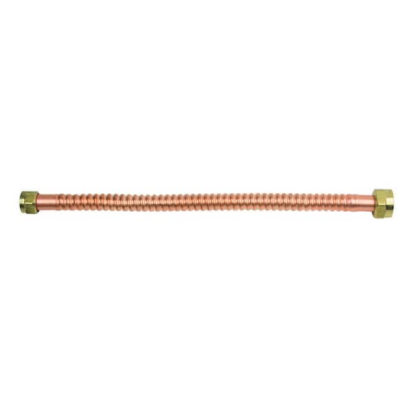 BrassCraft 1 in. FIP x 3/4 in. FIP x 18 in. Copper Water Heater Connector (7/8 in. O.D.)