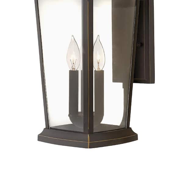 HINKLEY - Bromley Extra-Large 3-Light Oil Rubbed Bronze Outdoor Wall Mount Lantern