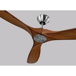 Maverick Max 70 in. Indoor/Outdoor Brushed Steel Ceiling Fan with Koa Balsa Blades, DC Motor and Remote Control