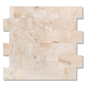 Marble Collection Beige 12 in. x 12 in. PVC Peel and Stick Tile (5 sq. ft./5-Sheets)