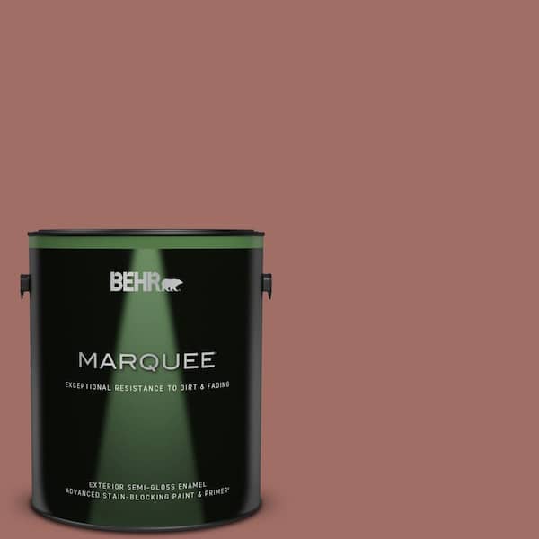 BEHR MARQUEE 1 gal. #190F-5 Brandy Semi-Gloss Enamel Exterior Paint & Primer