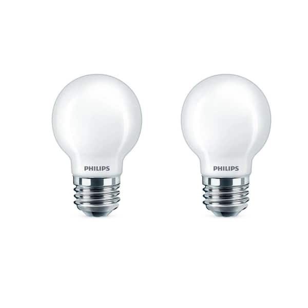 Philips 40-Watt Equivalent G16.5 Dimmable LED Light Bulb Soft White Frosted Globe (2-Pack)